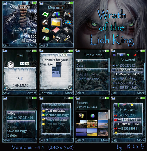 Тема Wrath of The Lich King на Sony Ericsson