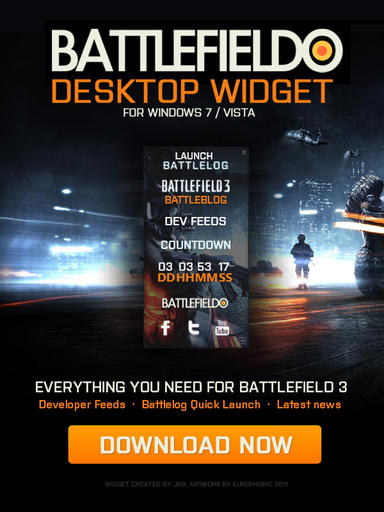 Battlefield 3 рабочий виджет.